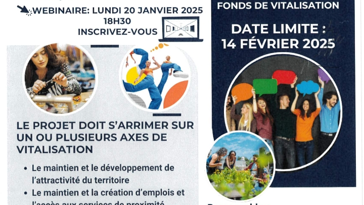 Appel à projet Fonds de Vitalisation