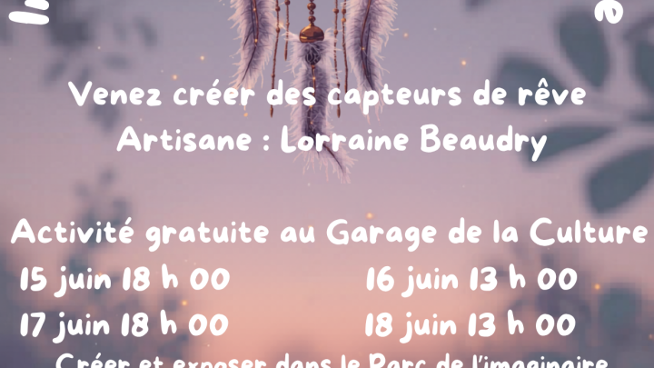 Invitation pour un atelier de rêve