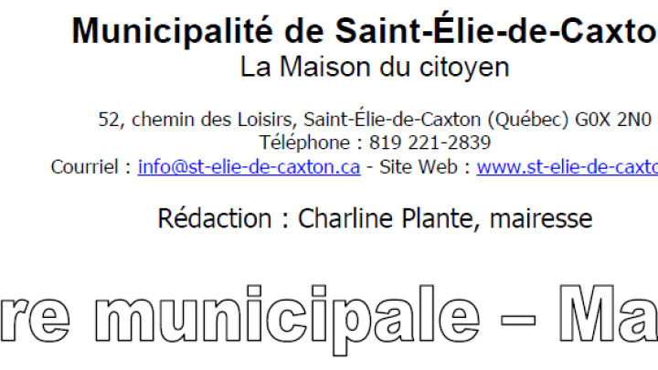 Infolettre mars 2025