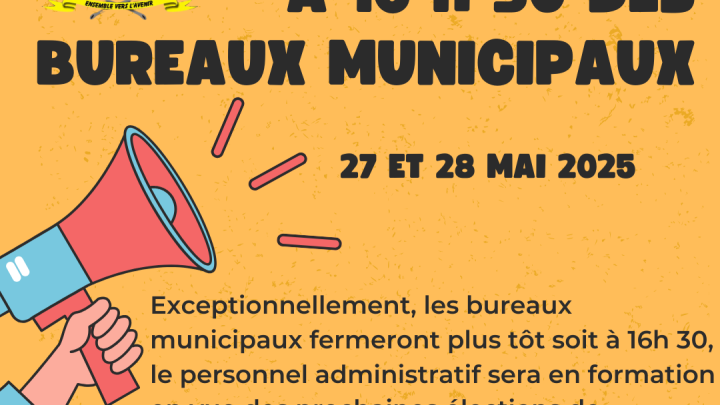 Fermeture des bureaux municipaux