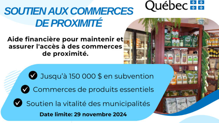 Soutien aux commerces de proximité