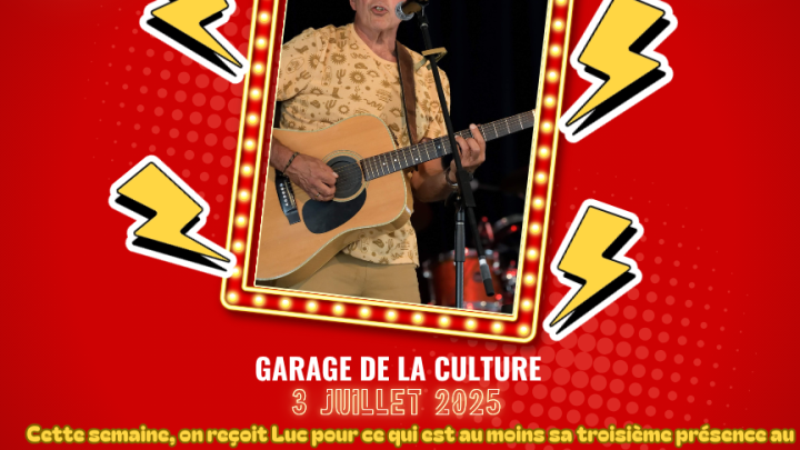 Ce jeudi 3 juillet! Luc Riopel