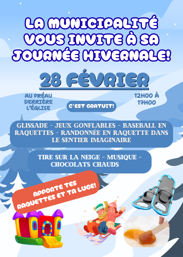 Journée hivernale le 28 février prochain !