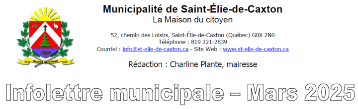 Infolettre mars 2025