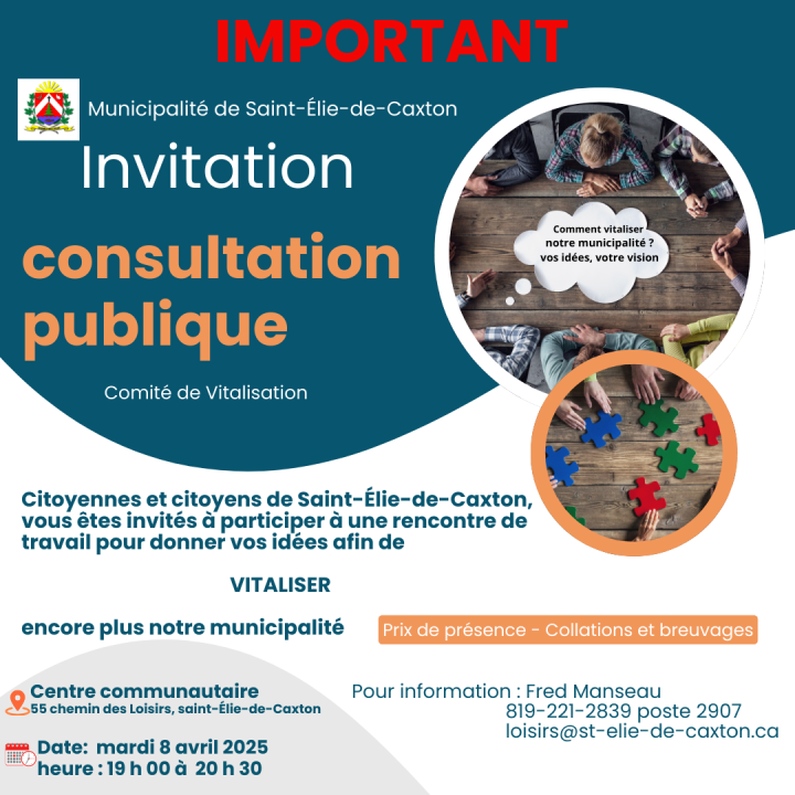 Consultation publique fond de vitalisation