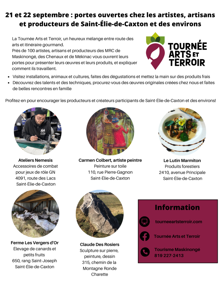 Tournée Arts et Terroir