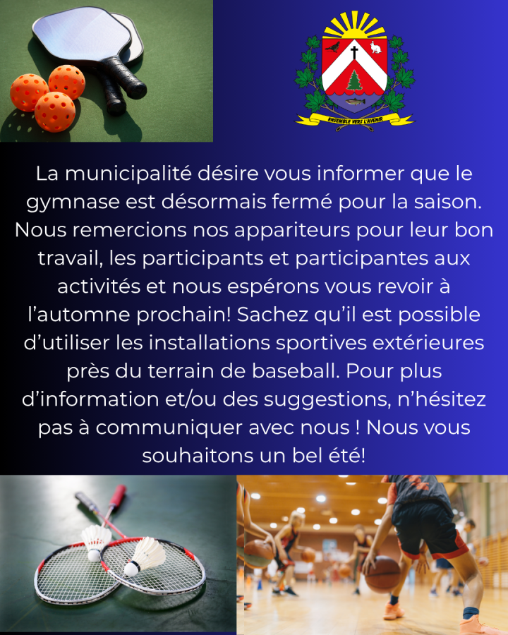 Fermeture du Gymnase
