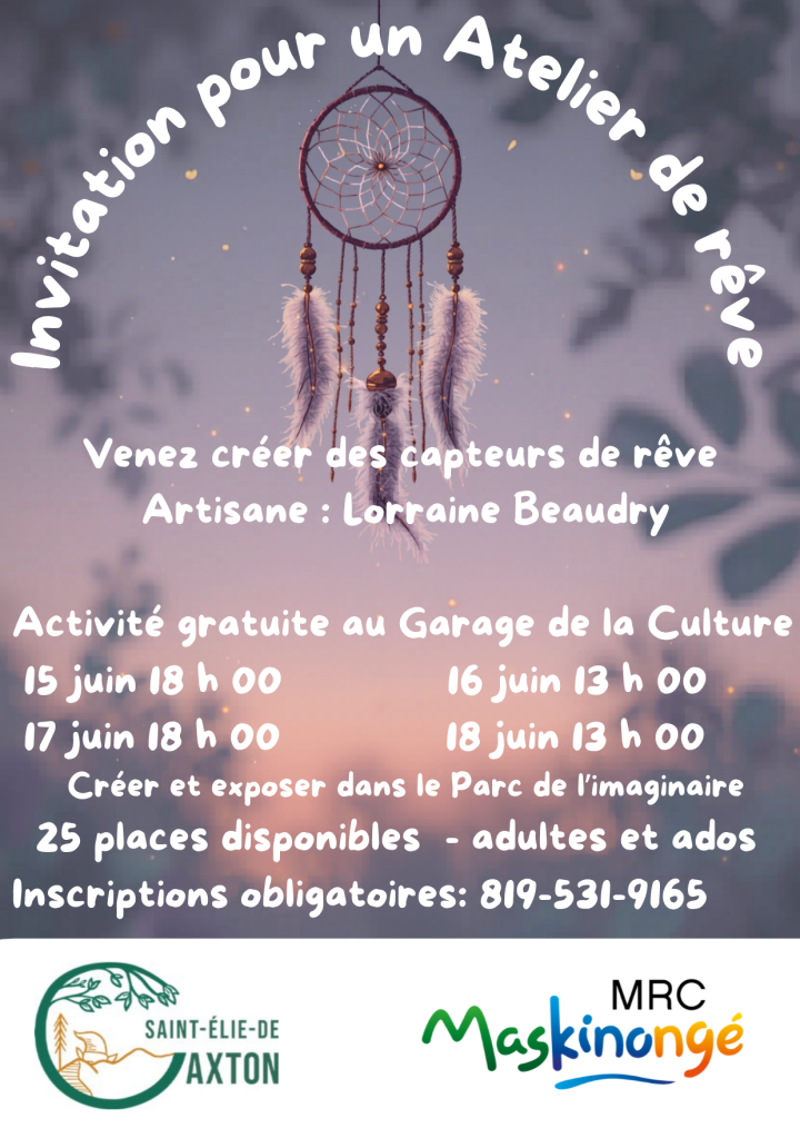 Invitation pour un atelier de rêve